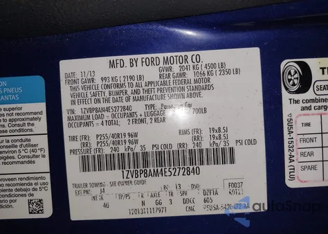 2014 Ford Mustang V6 Premium z USA, uszkodzony, nr VIN 1ZVBP8AM4E5272840